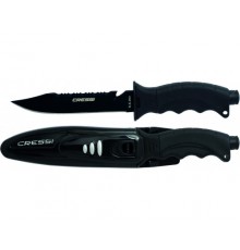 Нож CRESSI BORG, черное лезвие, 26.5 см