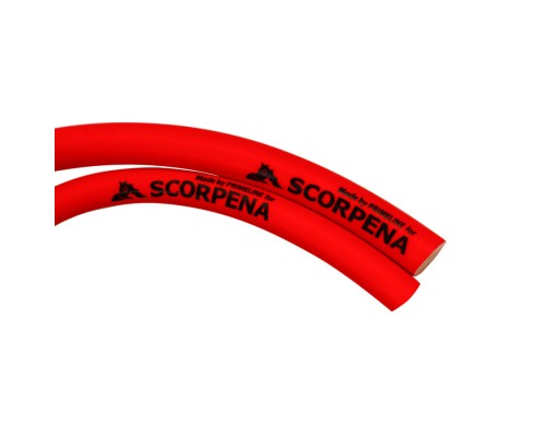 Тяга d18мм Scorpena RED, на отрез 10 см, двухкомпонентная, латексная,  ⌀18 мм