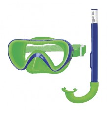 Набор для плавания (маска и трубка) MARES TURTLE, цв.сине-зеленый,