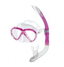 Набор для плавания (маска и трубка) MARES MAREA, цв.прозрачно-розовый, для детей